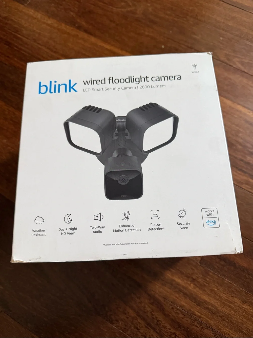 NWT Blink Wired Floodlight Camera - Black